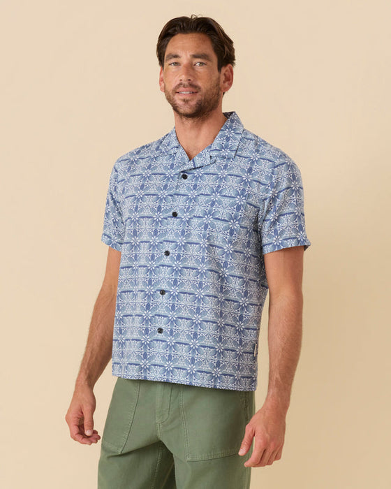 Outerknown The BBQ Shirt-Deep Blue Bloom