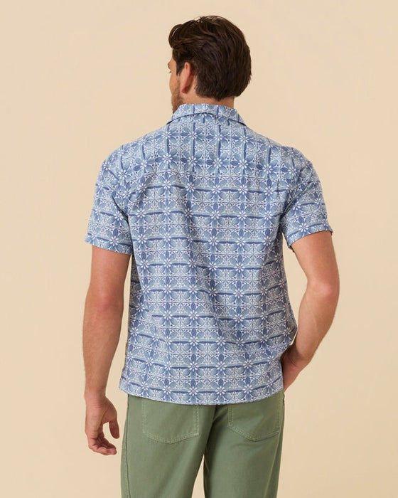 Outerknown The BBQ Shirt-Deep Blue Bloom