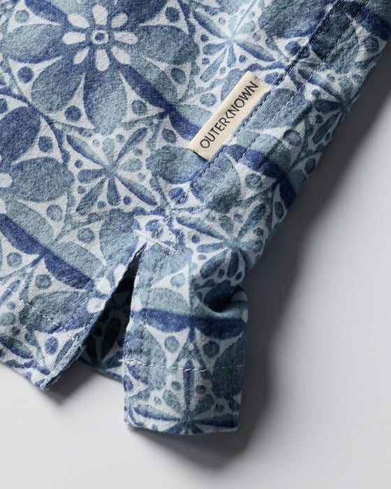 Outerknown The BBQ Shirt-Deep Blue Bloom