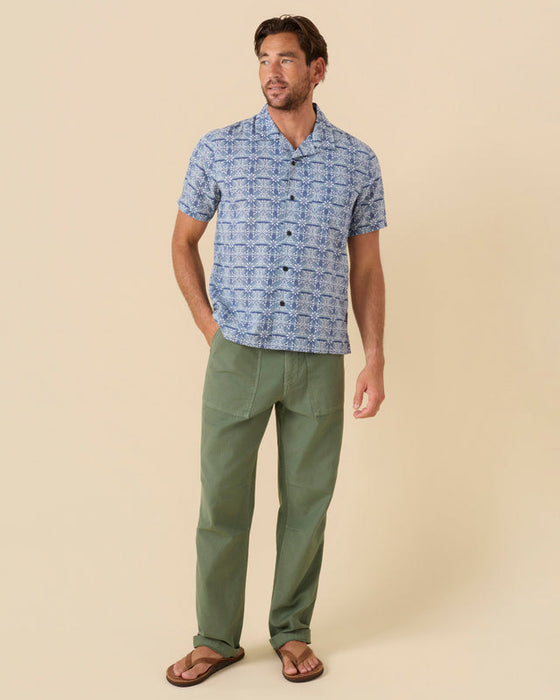 Outerknown The BBQ Shirt-Deep Blue Bloom