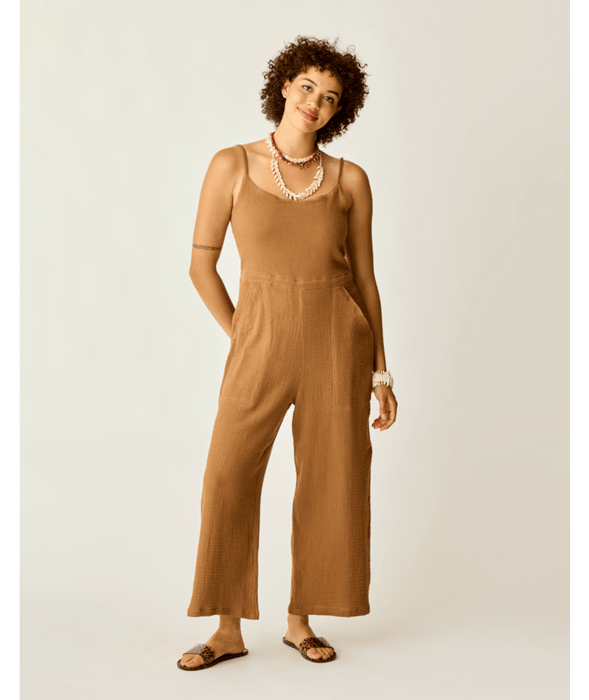 Carve Designs Knox Gauze Jumpsuit-Rum