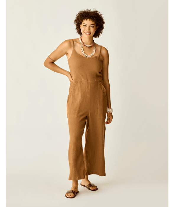 Carve Designs Knox Gauze Jumpsuit-Rum