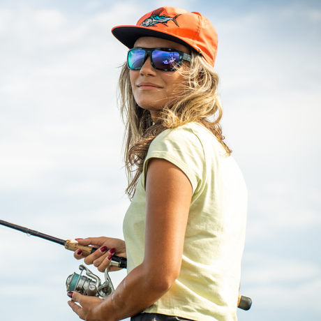 Bajio Palometa Sunglasses-Black Matte/Blue Mirror Glass