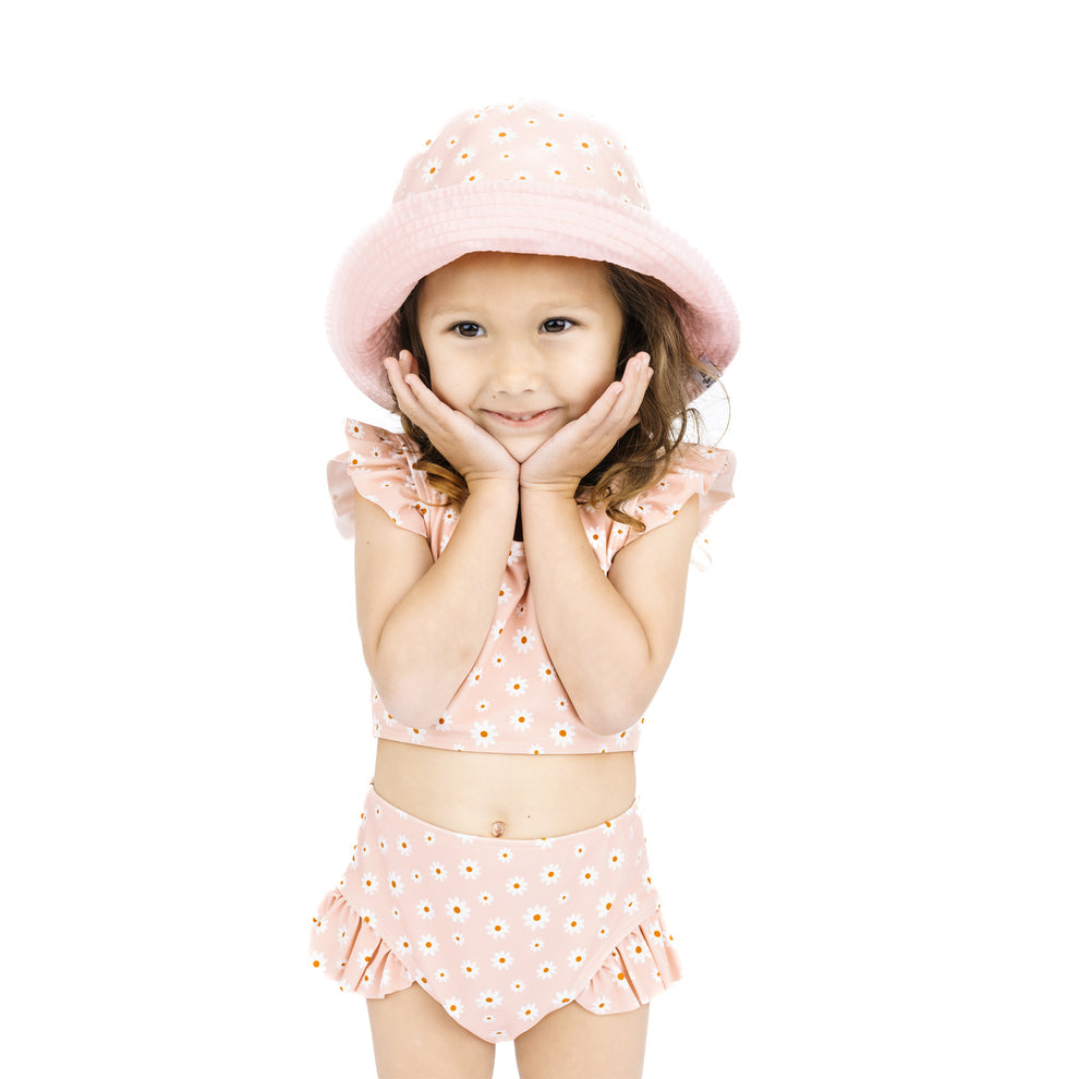Emerson & Friends Pink Daisy Reversible Bucket Hat-Pink/Multi