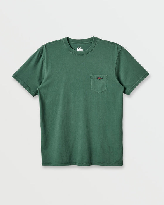 Quiksilver Saltwater Pocket Tee-Trekking Green