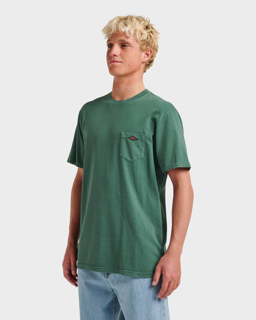 Quiksilver Saltwater Pocket Tee-Trekking Green