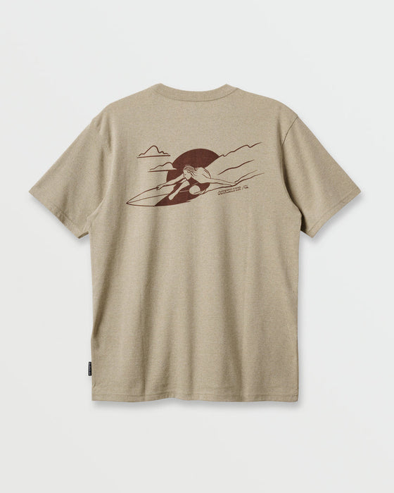 Quiksilver Rail Grab Tee-Twill Heather