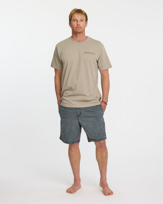 Quiksilver Rail Grab Tee-Twill Heather