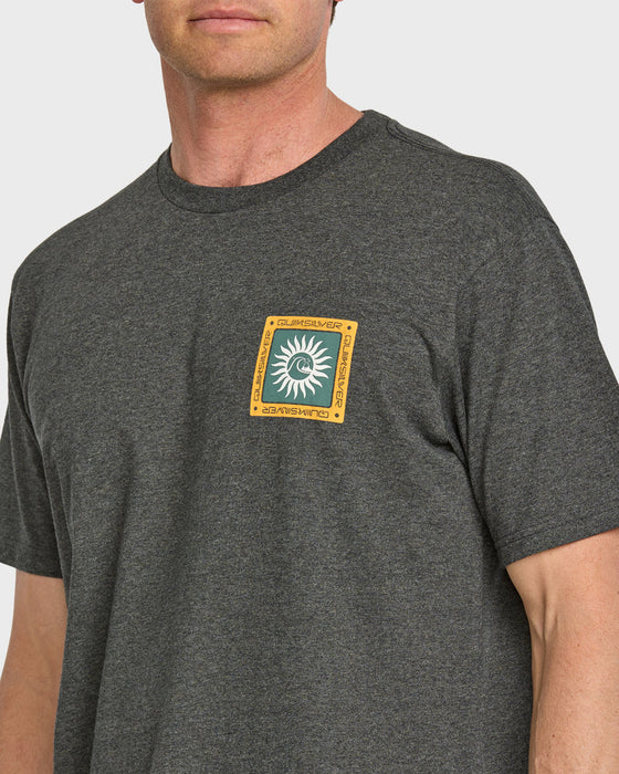 Quiksilver Sun Roots Tee-Silver White Heather