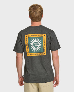Quiksilver Sun Roots Tee-Silver White Heather