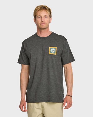 Quiksilver Sun Roots Tee-Silver White Heather