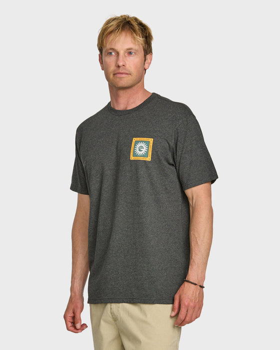 Quiksilver Sun Roots Tee-Silver White Heather