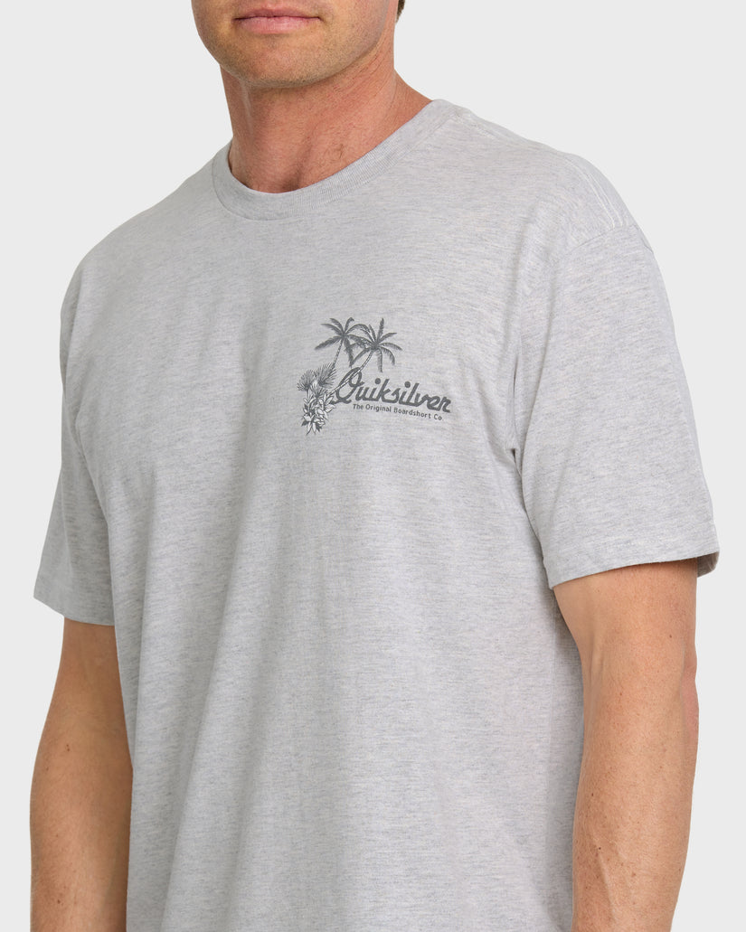 Quiksilver Tropics Tee-Silver White Heather
