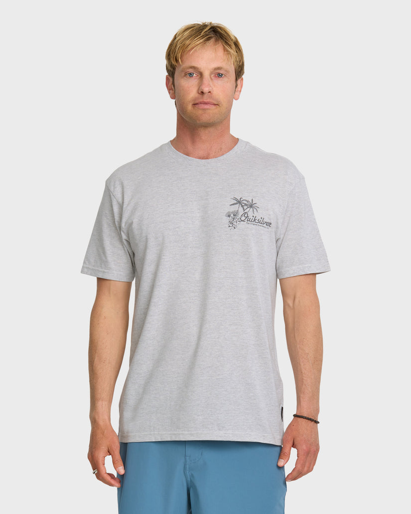 Quiksilver Tropics Tee-Silver White Heather