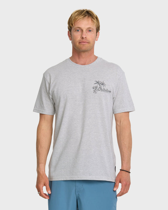 Quiksilver Tropics Tee-Silver White Heather