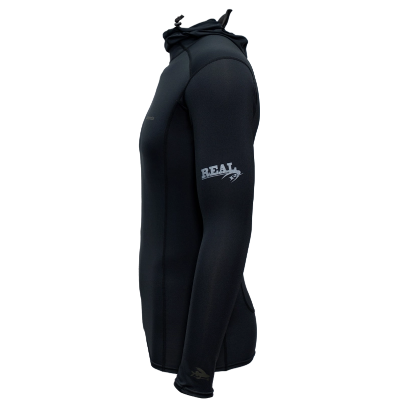 Patagonia x REAL R0 Hooded Rashguard-Ink Black
