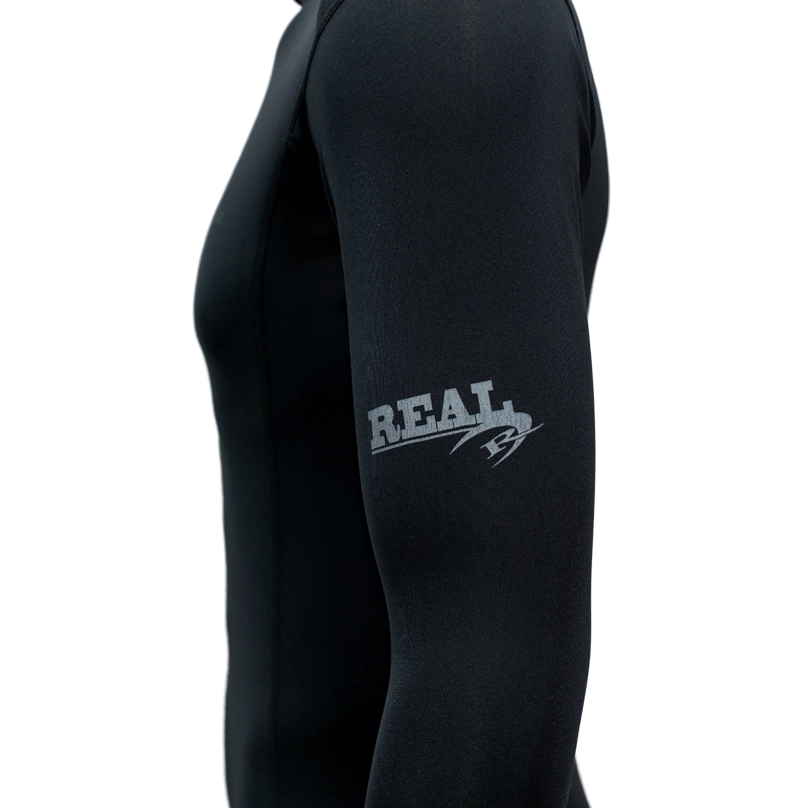 Patagonia x REAL R0 Hooded Rashguard-Ink Black