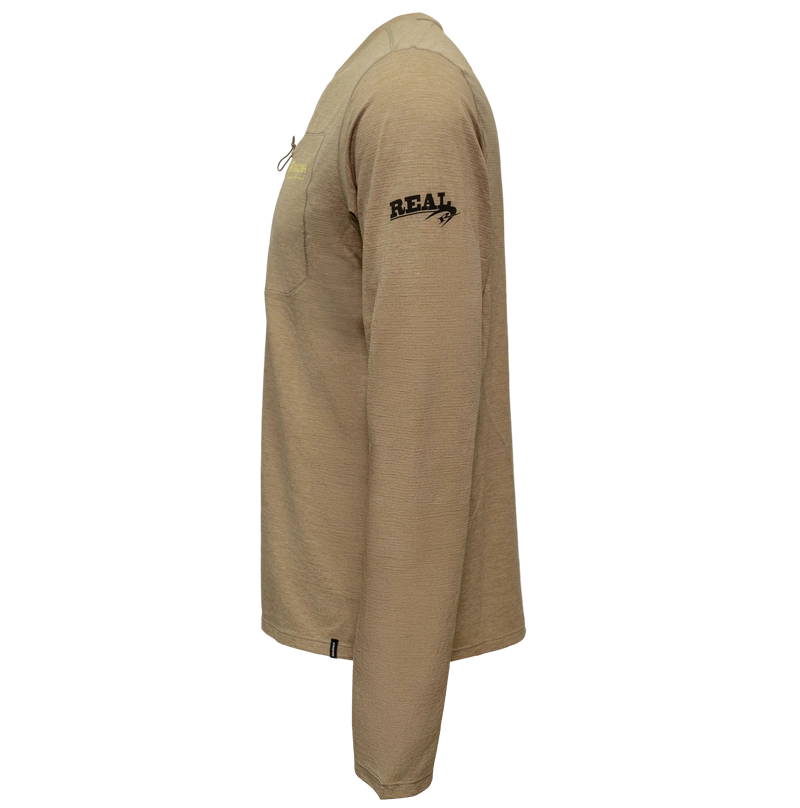 Patagonia x REAL Cap Cool L/S Water People Banner Sun Shirt-Seabird Grey