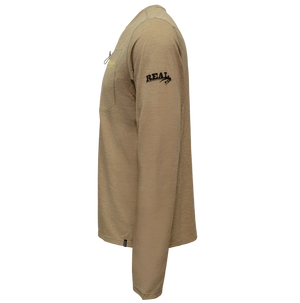 Patagonia x REAL Cap Cool L/S Water People Banner Sun Shirt-Seabird Grey— Alternate View