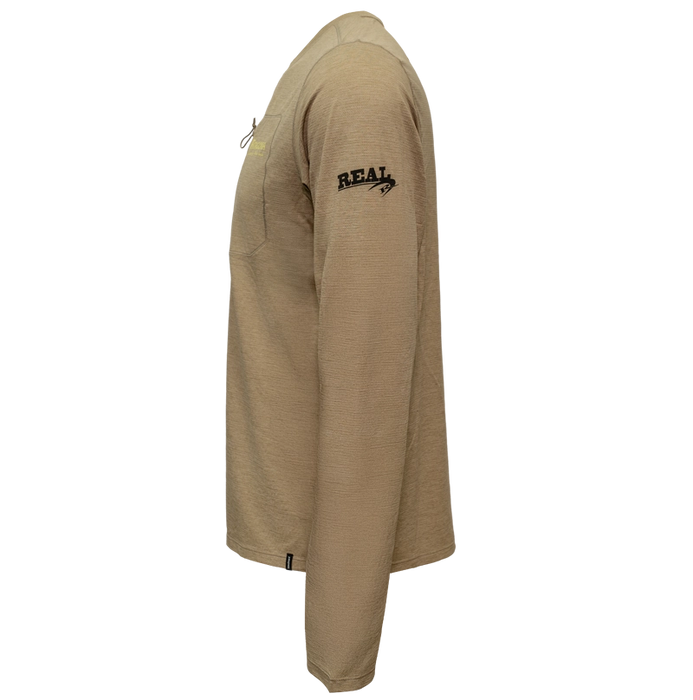 Patagonia x REAL Cap Cool L/S Water People Banner Sun Shirt-Seabird Grey