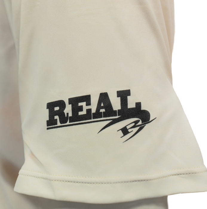 Patagonia x REAL Cap Cool Daily Boardshort Logo Sun Shirt-Dyno White