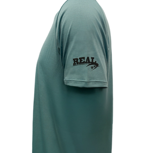 Patagonia x REAL Cap Cool Daily Water People Sets Sun Shirt-Blue Sage— Alternate View