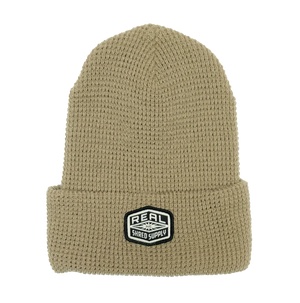 REAL Shred Supply Waffle Knit Beanie-Clay