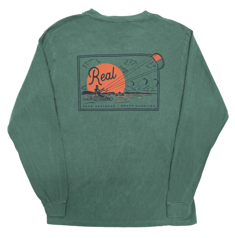 REAL Sunset Sessions L/S Tee-Blue Spruce