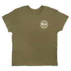 REAL Outer Banks Map Wmn's Boyfriend Tee-Military Green