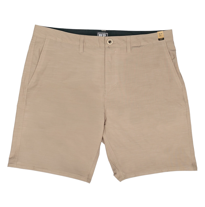 REAL Coastline Slub Hybrid Shorts-Khaki