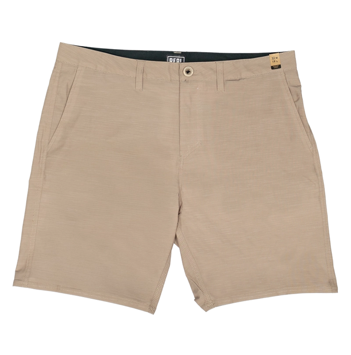 REAL Coastline Slub Hybrid Shorts-Khaki