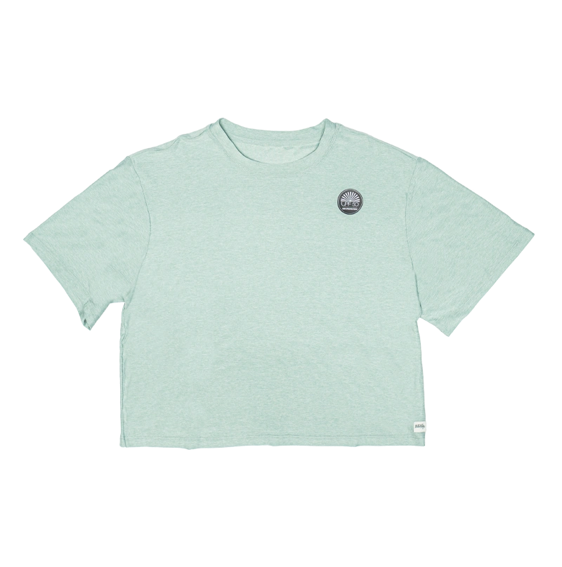 REAL Aria Tee-Heather Seafoam
