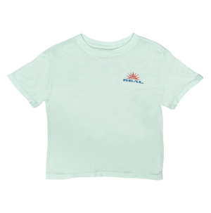 REAL Opposite Beach Crop Tee-Seaglass