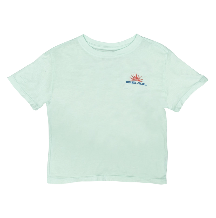 REAL Opposite Beach Crop Tee-Seaglass