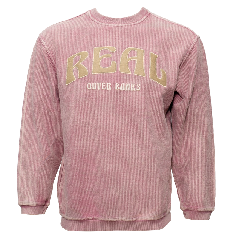 REAL Balboa Felt Crew Sweatshirt-Maroon