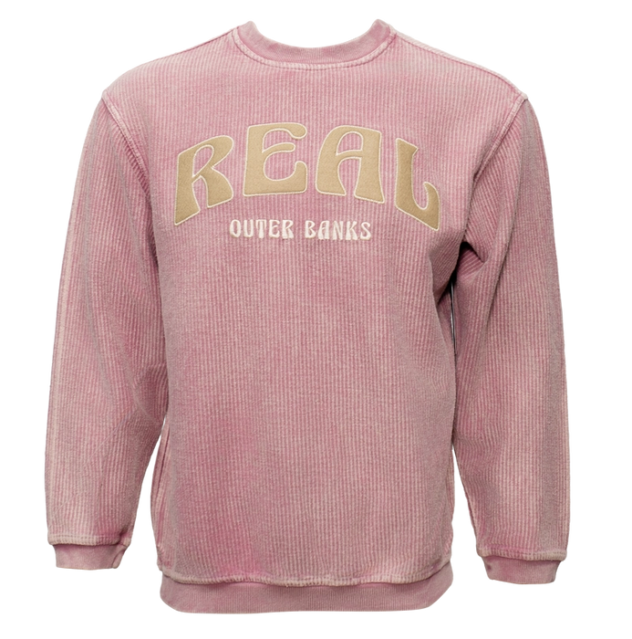 REAL Balboa Felt Crew Sweatshirt-Maroon
