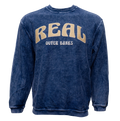 REAL Balboa Felt Crew Sweatshirt-Midnight