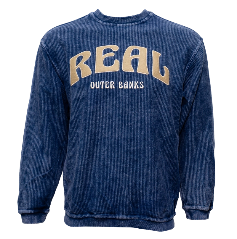 REAL Balboa Felt Crew Sweatshirt-Midnight