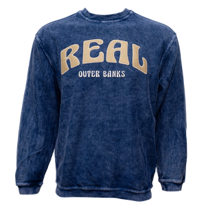 REAL Balboa Felt Crew Sweatshirt-Midnight