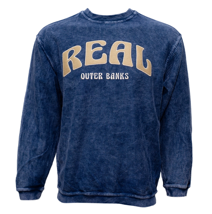 REAL Balboa Felt Crew Sweatshirt-Midnight