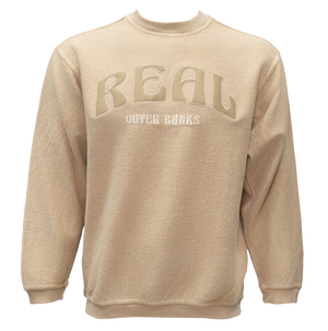 REAL Balboa Felt Crew Sweatshirt-Warm Sand