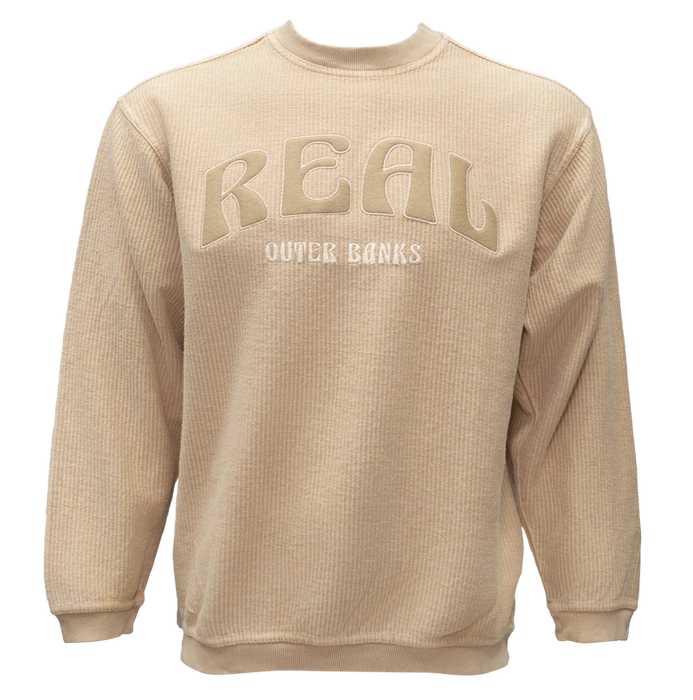 REAL Balboa Felt Crew Sweatshirt-Warm Sand
