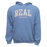 REAL Block Letters Applique Hooded Sweatshirt-Denim
