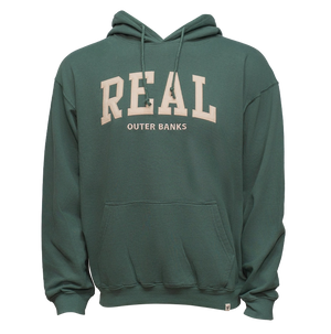 REAL Block Letters Applique Hooded Sweatshirt-Willow