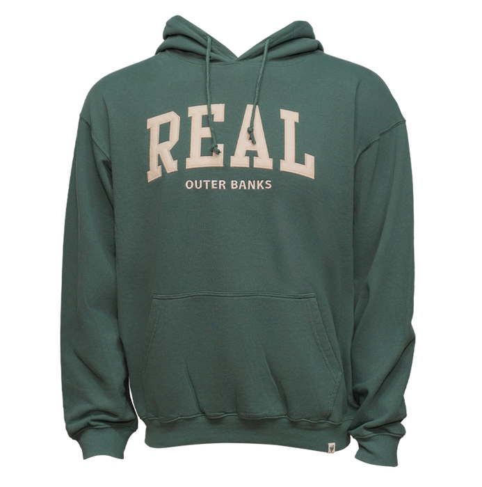 REAL Block Letters Applique Hooded Sweatshirt-Willow