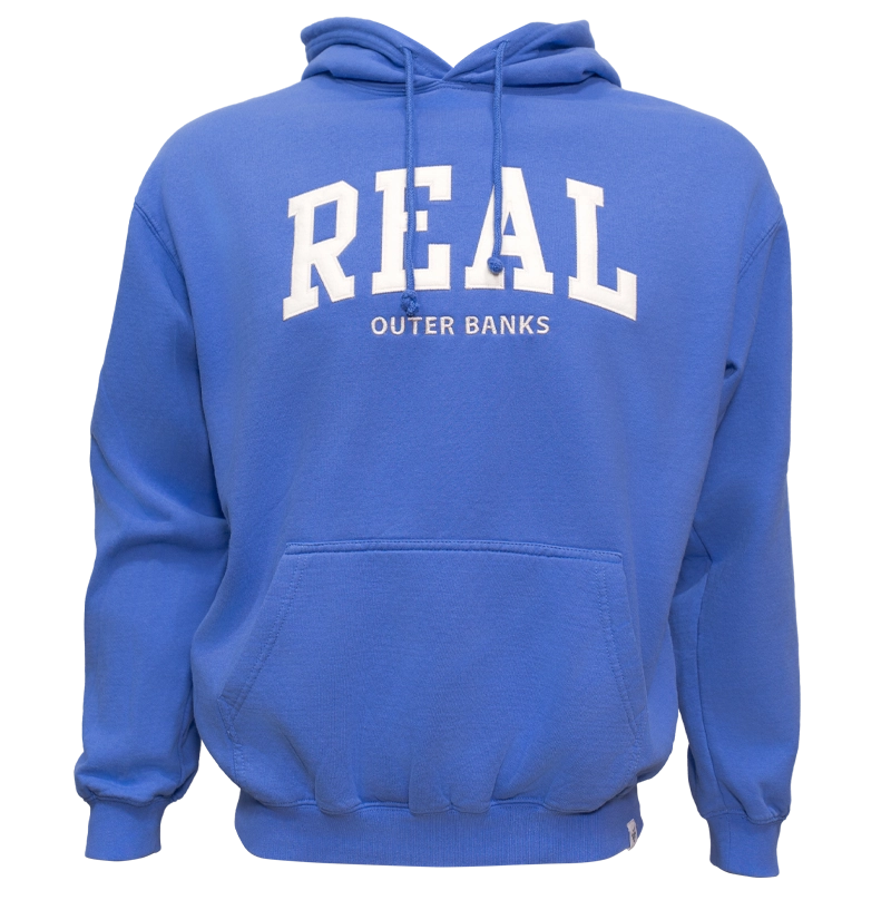 REAL Block Letters Applique Hooded Sweatshirt-Peri