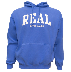 REAL Block Letters Applique Hooded Sweatshirt-Peri