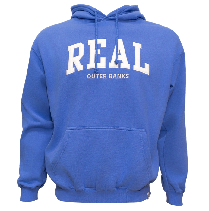 REAL Block Letters Applique Hooded Sweatshirt-Peri