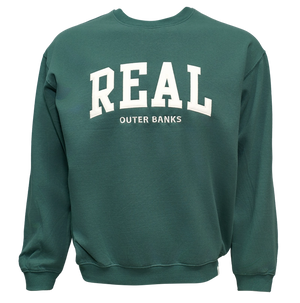 REAL Block Letters Applique Crew Sweatshirt-Willow