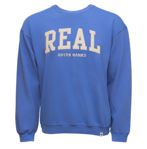 REAL Block Letters Applique Crew Sweatshirt-Peri